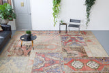 old rug, antique rug, earthy colors, faded colors, Turkish rug, vintage rug, flat weave, kilim rug, large area rug, square rug, Wild Shaman, Portland, Oregon, rug store, rug shop, local shop