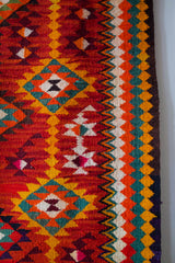 pile rug runner, Turkish rug, vintage rug, portland, rug shop, bright colors, wild shaman, runner rug, bold color, Portland, Oregon, rug store, rug shop, local shop, hallway runner, skinny runner, kilim runner,  earthy colors, faded colors