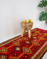 pile rug runner, Turkish rug, vintage rug, portland, rug shop, bright colors, wild shaman, runner rug, bold color, Portland, Oregon, rug store, rug shop, local shop, hallway runner, skinny runner, kilim runner,  earthy colors, faded colors