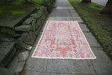 Vintage Faded Anatolian Turkish Rug