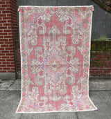Vintage Faded Anatolian Turkish Rug