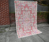 Vintage Faded Anatolian Turkish Rug