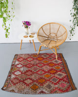 pile rug, Turkish rug, vintage rug, portland, rug shop, bright colors, wild shaman, area rug, red rug, mini rug, bold color, Portland, Oregon, rug store, rug shop, local shop, flat weave, kilim rug