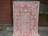 Vintage Faded Anatolian Turkish Rug