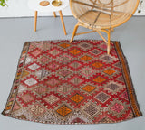 pile rug, Turkish rug, vintage rug, portland, rug shop, bright colors, wild shaman, area rug, red rug, mini rug, bold color, Portland, Oregon, rug store, rug shop, local shop, flat weave, kilim rug