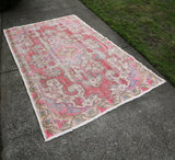 Vintage Faded Anatolian Turkish Rug