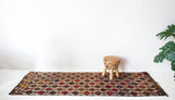 pile rug runner, Turkish rug, vintage rug, portland, rug shop, bright colors, wild shaman, runner rug, bold color, Portland, Oregon, rug store, rug shop, local shop, hallway runner, skinny runner, kilim runner,  earthy colors, faded colors