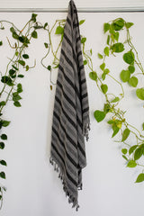 Striped Summer Pestemal in Stone