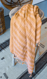 Striped Summer Pestemal in Mustard