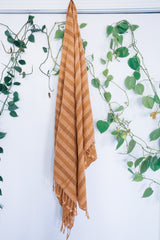 Striped Summer Pestemal in Mustard