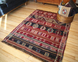 Vintage Maras Cicim Kilim 4.1x5.3ft