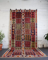 Turkish rug, vintage rug, flat weave, kilim rug, large area rug, square rug, Wild Shaman, Portland, Oregon, rug store, rug shop, local shop, bright colors, area rug, red rug, bold color