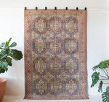 old rug, antique rug, earthy colors, faded colors, Turkish rug, vintage rug, soft rug, Portland, Oregon, rug store, rug shop, local shop, pile rug, ottoman rug, oriental rug, floral rug