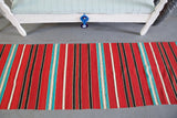 Vintage Anatolian Kilim Runner 2.5ftx7.10ft