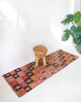pile rug runner, Turkish rug, vintage rug, portland, rug shop, bright colors, wild shaman, runner rug, bold color, Portland, Oregon, rug store, rug shop, local shop, hallway runner, skinny runner, kilim runner,  earthy colors, faded colors