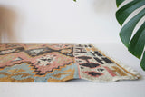 pile rug runner, Turkish rug, vintage rug, portland, rug shop, bright colors, wild shaman, runner rug, bold color, Portland, Oregon, rug store, rug shop, local shop, hallway runner, skinny runner, kilim runner,  earthy colors, faded colors, light colors