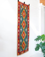 pile rug runner, Turkish rug, vintage rug, portland, rug shop, bright colors, wild shaman, runner rug, bold color, Portland, Oregon, rug store, rug shop, local shop, hallway runner, skinny runner, kilim runner,  earthy colors, faded colors