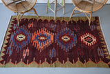 Old Sivas Kilim Rug 4ftx7ft