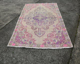 Vintage Faded Anatolian Turkish Rug