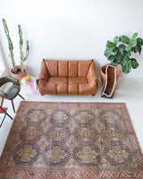 old rug, antique rug, earthy colors, faded colors, Turkish rug, vintage rug, soft rug, Portland, Oregon, rug store, rug shop, local shop, pile rug, ottoman rug, oriental rug, floral rug