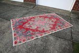Vintage Faded Anatolian Turkish Rug