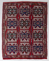 Vintage kilim rug in living room setting, bright colors, wild shaman, soft rug, bold color, Portland, Oregon, rug store, rug shop, local shop, vintage rug, modern kilim, warm colors