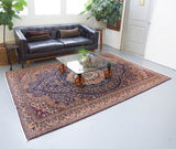 old rug, antique rug, Turkish rug, Portland, Oregon, rug store, rug shop, local shop, bright colors, wild shaman, large rug, area rug, red rug, bold color, dark navy