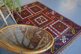 Vintage Çanakkale Rug 4.3ftx6.10ft