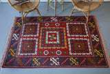 Vintage Çanakkale Rug 4.3ftx6.10ft