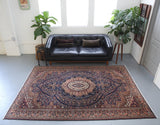 old rug, antique rug, Turkish rug, Portland, Oregon, rug store, rug shop, local shop, bright colors, wild shaman, large rug, area rug, red rug, bold color, dark navy