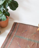 old rug, antique rug, earthy colors, faded colors, Turkish rug, vintage rug, flat weave, kilim rug, large area rug, square rug, Wild Shaman, Portland, Oregon, rug store, rug shop, local shop