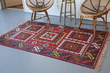 Vintage Çanakkale Rug 4.3ftx6.10ft