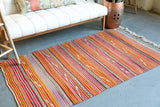 Old Anatolian Cicim Kilim 3.5ftx6.3ft