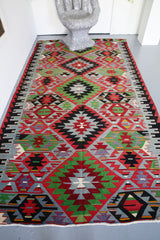 Vintage Oushak Esme Kilim 5.8ftx10.3ft