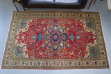old rug, antique rug, Turkish rug, Portland, Oregon, rug store, rug shop, local shop, bright colors, wild shaman, large rug, area rug, red rug, bold color, burgundy, dark red