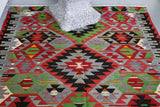 Vintage Oushak Esme Kilim 5.8ftx10.3ft