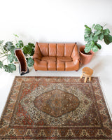 old rug, antique rug, earthy colors, faded colors, Turkish rug, vintage rug, soft rug, Portland, Oregon, rug store, rug shop, local shop, pile rug, ottoman rug, oriental rug, floral rug
