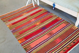 Old Milas Parmakli Kilim 4.3ftx6.8ft