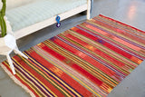 Old Milas Parmakli Kilim 4.3ftx6.8ft