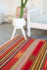 Old Milas Parmakli Kilim 4.3ftx6.8ft