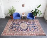 old rug, antique rug, Turkish rug, Portland, Oregon, rug store, rug shop, local shop, bright colors, wild shaman, large rug, area rug, red rug, bold color, dark navy