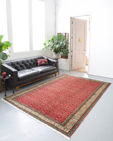 old rug, antique rug, Turkish rug, Portland, Oregon, rug store, rug shop, local shop, bright colors, wild shaman, large rug, area rug, red rug, bold color, burgundy, dark red