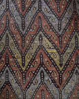 Vintage kilim rug in room decor setting, old rug, antique rug, pastel colors, faded colors, Turkish rug, vintage rug, soft rug, Portland, Oregon, rug store, rug shop, local shop, bold colors, bright colors, faded colors