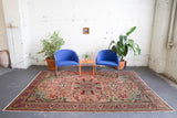 old rug, antique rug, Turkish rug, Portland, Oregon, rug store, rug shop, local shop, bright colors, wild shaman, large rug, area rug, red rug, bold color, peach, green, bright color
