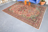 old rug, antique rug, Turkish rug, Portland, Oregon, rug store, rug shop, local shop, bright colors, wild shaman, large rug, area rug, red rug, bold color, peach, green, bright color