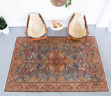 old rug, antique rug, Turkish rug, Portland, Oregon, rug store, rug shop, local shop, bright colors, wild shaman, large rug, area rug, red rug, bold color, peach, petrol blue, bright color