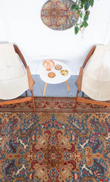 old rug, antique rug, Turkish rug, Portland, Oregon, rug store, rug shop, local shop, bright colors, wild shaman, large rug, area rug, red rug, bold color, peach, petrol blue, bright color