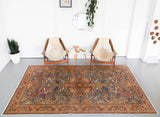 old rug, antique rug, Turkish rug, Portland, Oregon, rug store, rug shop, local shop, bright colors, wild shaman, large rug, area rug, red rug, bold color, peach, petrol blue, bright color
