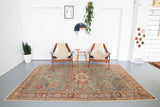 floral rug, pile rug, turkish rug, vintage rug, portland, rug shop, wild shaman, area rug, worn out rug, earthy rug