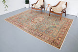 floral rug, pile rug, turkish rug, vintage rug, portland, rug shop, wild shaman, area rug, worn out rug, earthy rug